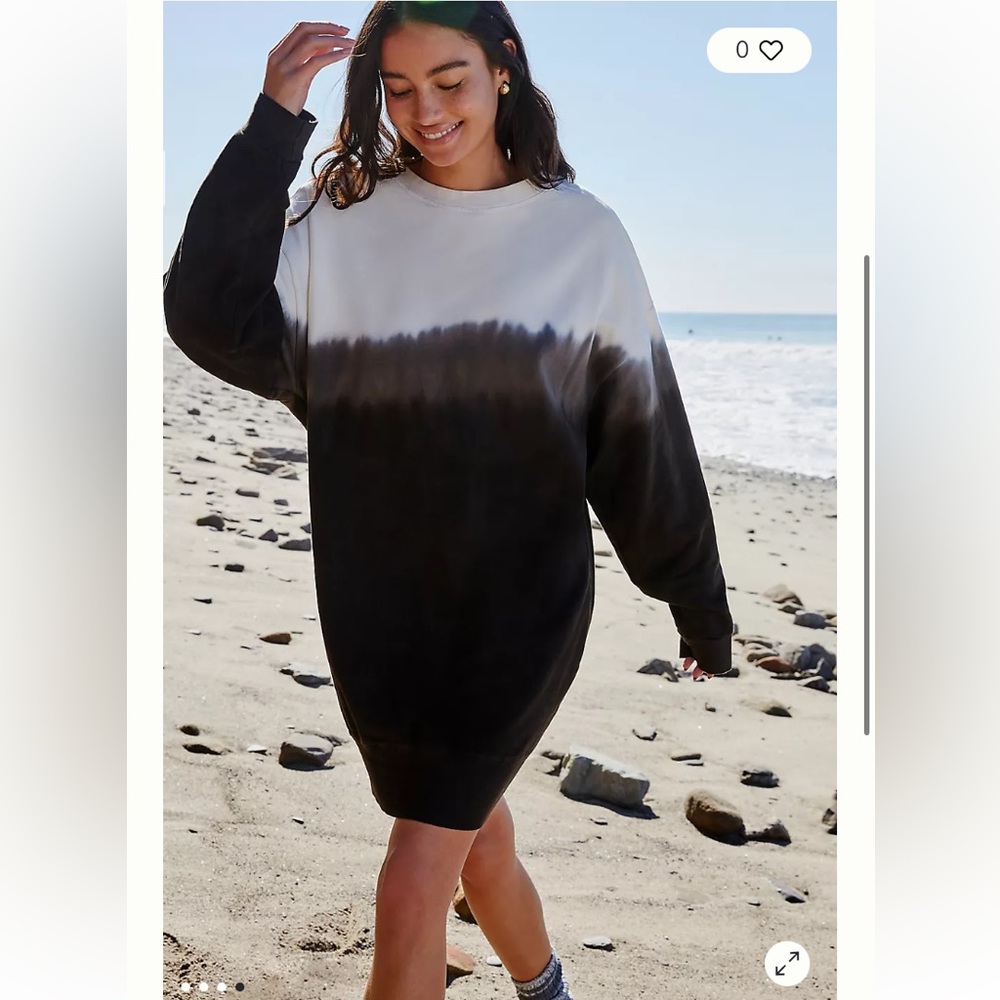Anthropologie black and white sweater dress